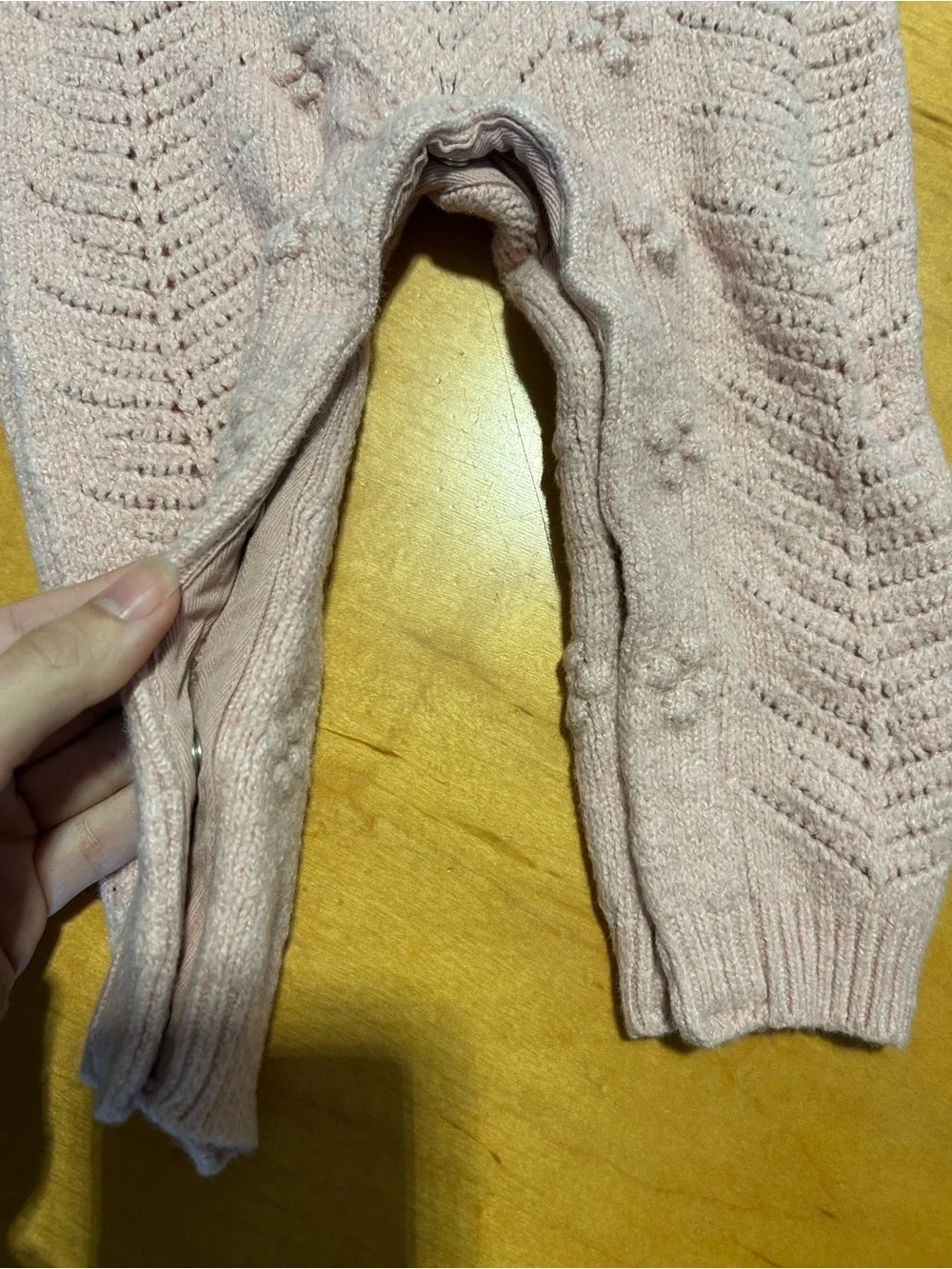 Old Navy Soft Pink Knit Ruffle-Shoulder One-Piece